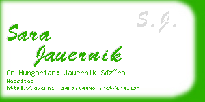 sara jauernik business card